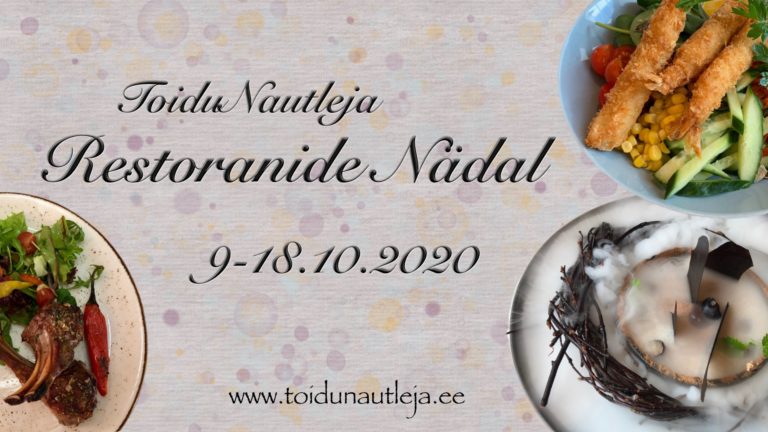 ToiduNautleja Restoranide Nädal 9-18.okt 2020